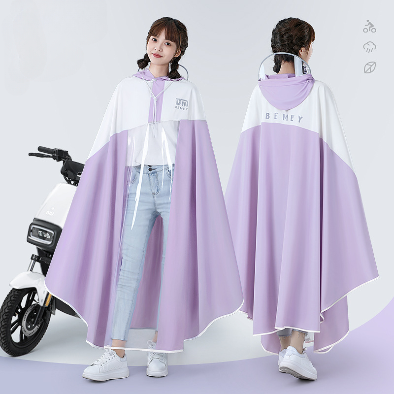 Cycling Rain Jacket Commute - İçme Bisiklet Yağmurluk Moda Şeffaf Büyük