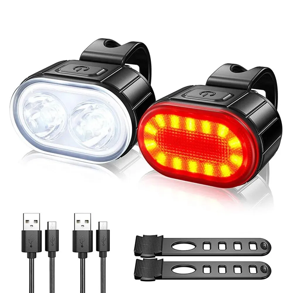 Bike Light Front Rear - Ön Arka Bisiklet Lambaları Şarj Edilebilir