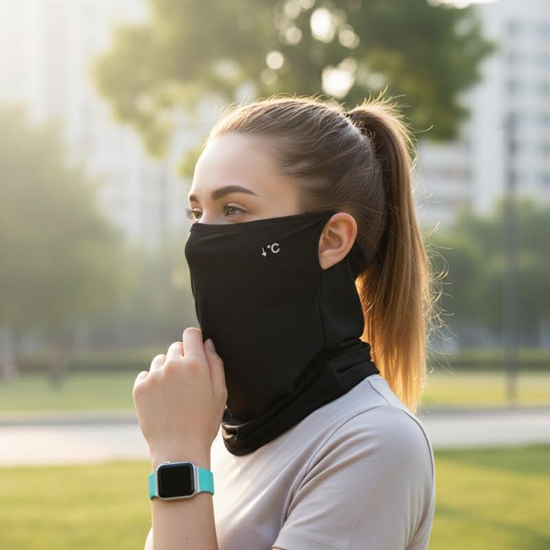 Cycling To Work - Buz İpek Yüz Maskesi, Boyun Korumalı,