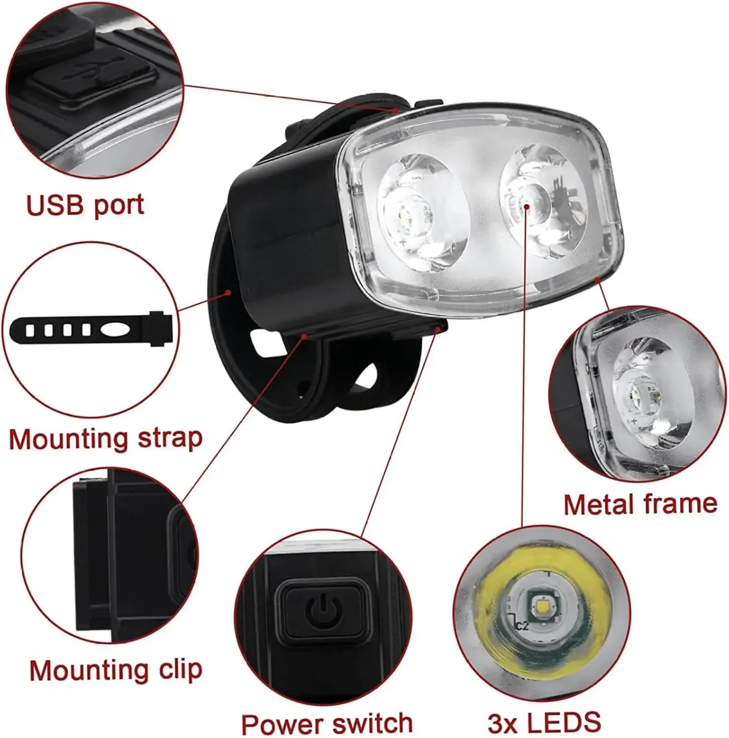 Bisiklet bisiklet ön arka işık - Bike Light Front Rear incelemesi ve fiyatı