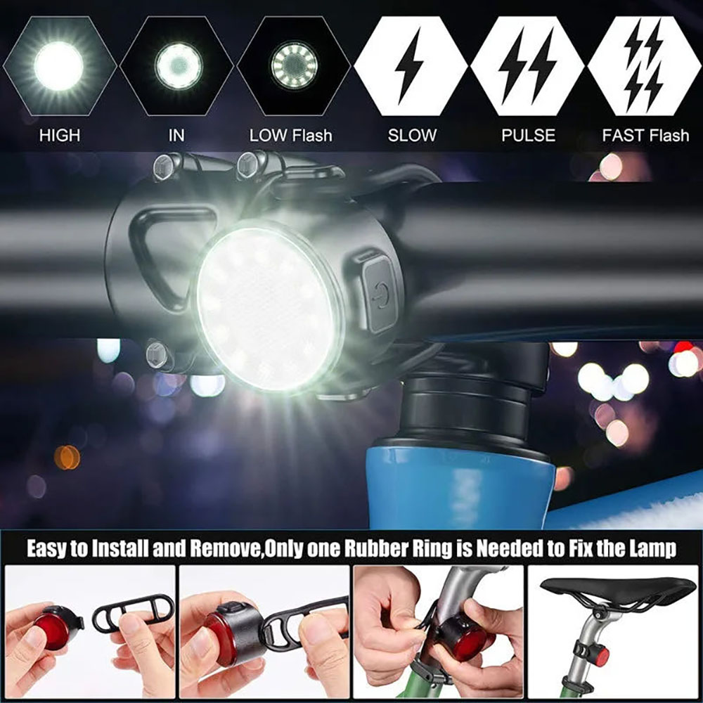 USB Şarj Edilebilir Su Geçirme - Bike Light Front Rear incelemesi ve fiyatı
