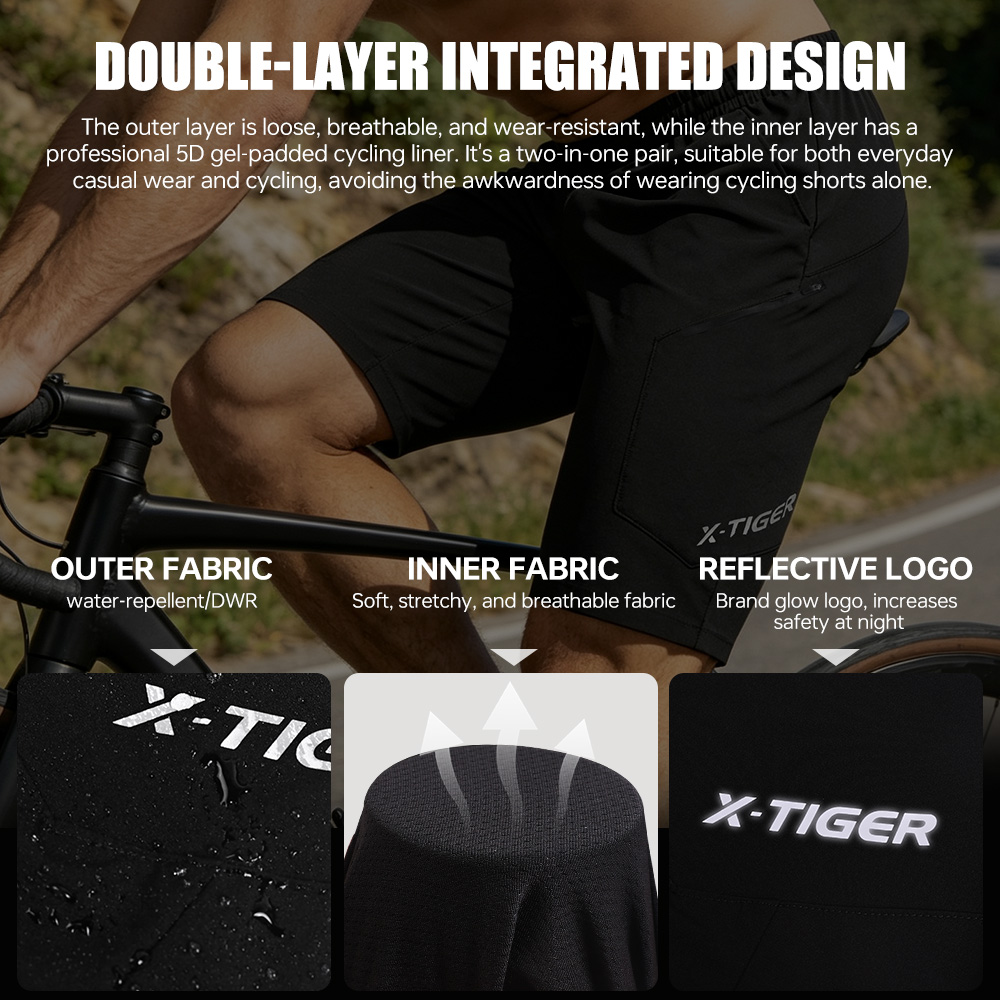 X-TIGER 2'si 1 Arada Bisiklet  - Cycling Shorts For Commute incelemesi ve fiyatı